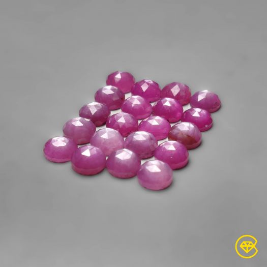 Rose Cut Ruby Rounds Lot