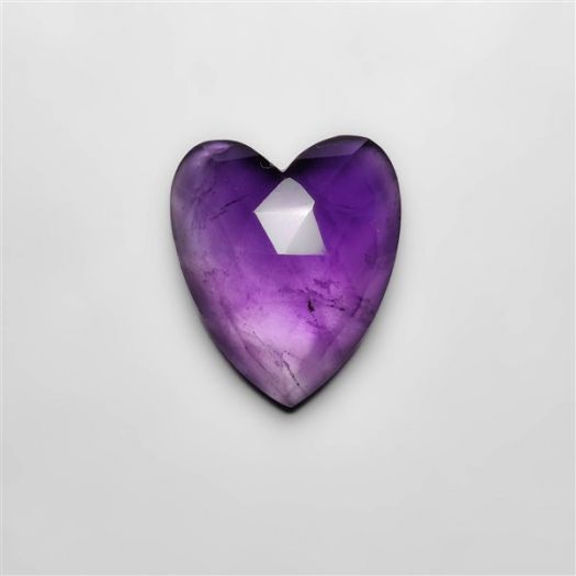 Rose Cut Amethyst Heart Carving-N20012
