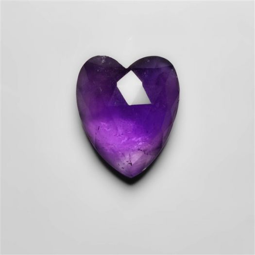 Rose Cut Amethyst Heart Carving-N20014