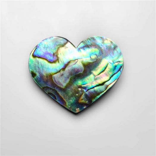 Abalone Paua Shell Heart Carving (Backed)-N20174
