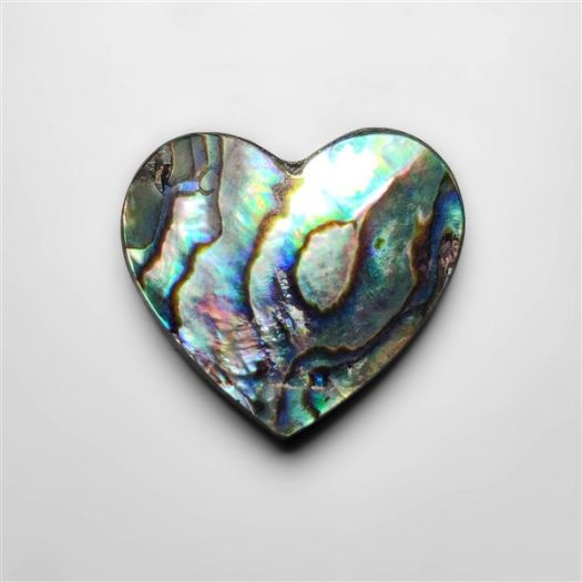 Abalone Paua Shell Heart Carving (Backed)-N20187