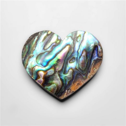 Abalone Paua Shell Heart Carving (Backed)-N20190