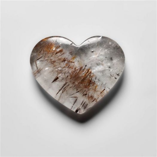 Cacoxenite in Quartz Heart Carving