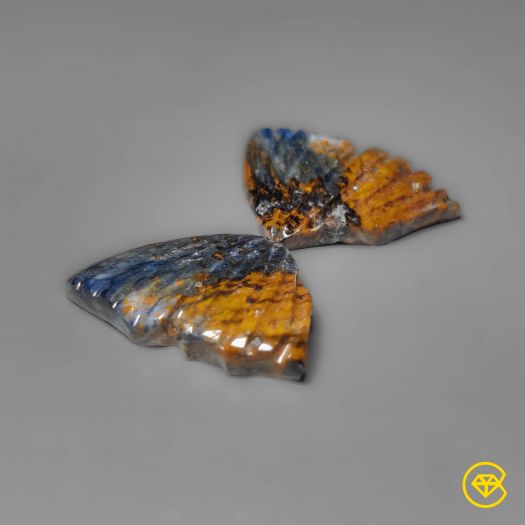 Pietersite Butterfly Carvings Pair
