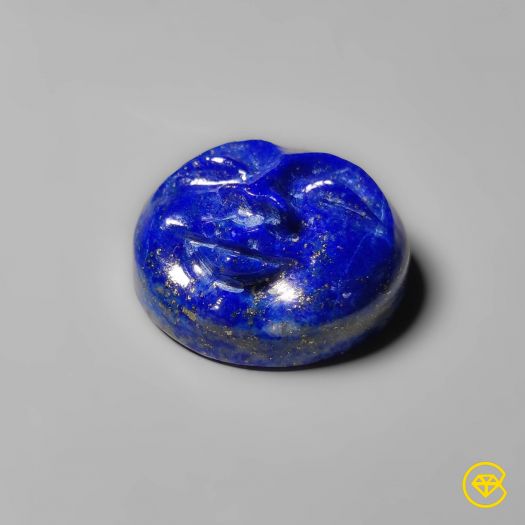 Lapis Lazuli Moonface Carving