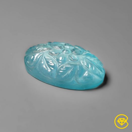 Ice Amazonite Doublet Mughal Carving