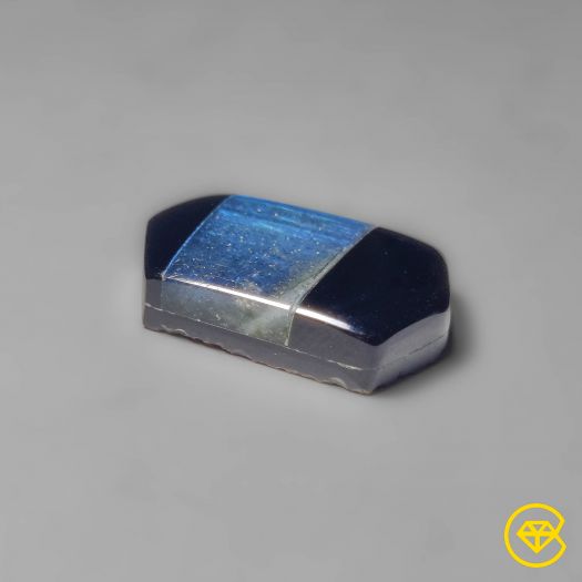 Blue Labradorite Inlay In Black Onyx