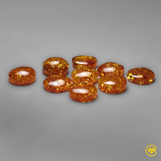 10 mm Baltic Amber Calibrated Cabochon Lot