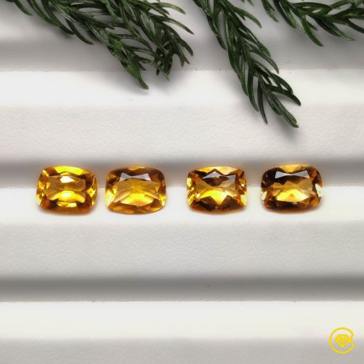 8X6 mm Faceted Citrines Calibrated Lot