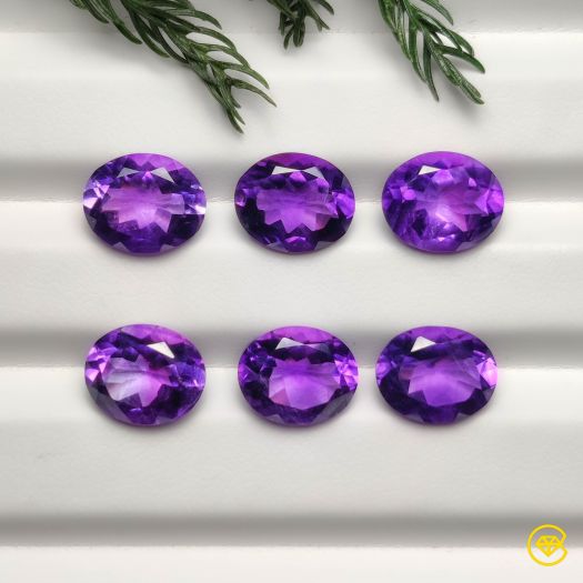 11X9 mm Faceted Fancy Cut Brazillian Amethyst Calibrated Lot