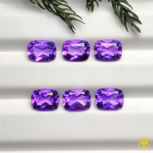 9X7 mm Faceted Brazillian Amethyst Calibrated Lot