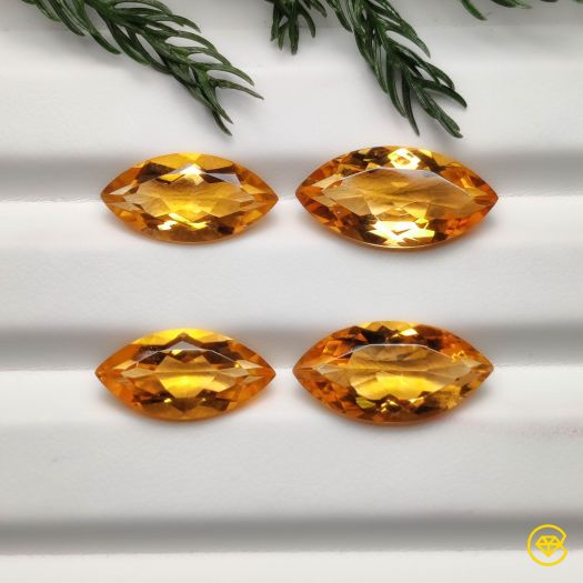 18X9 mm Faceted Citrines Calibrated Lot