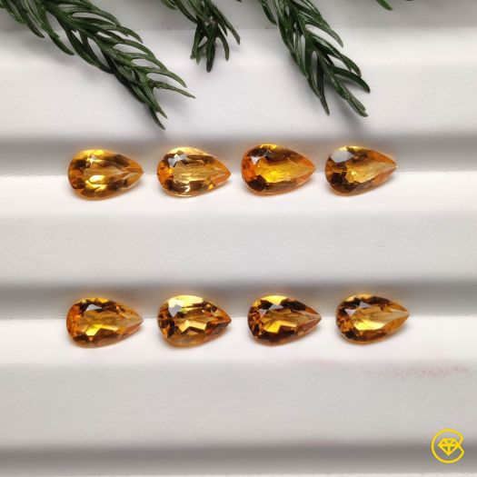 8X5 mm Faceted Citrines Calibrated Lot