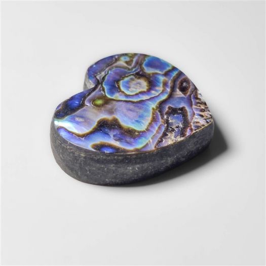 Abalone Paua Shell Heart Carving (Backed)-N20175
