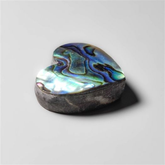 Abalone Paua Shell Heart Carving (Backed)-N20194