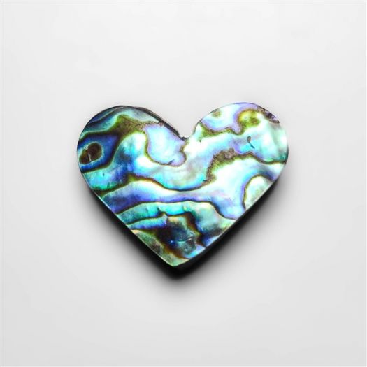 Abalone Paua Shell Heart Carving (Backed)-N20195