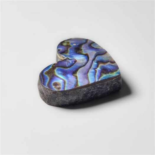 Abalone Paua Shell Heart Carving (Backed)-N20195