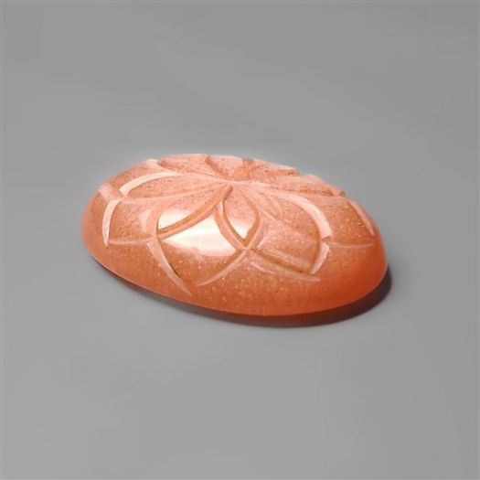 Peach Moonstone Seed of Life Carving