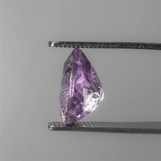 Faceted Amethyst Reverse Intaglio Carving