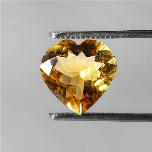 Faceted Citrine Heart