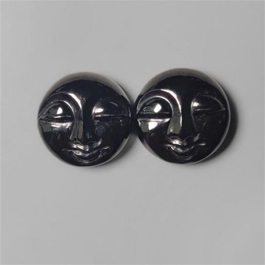 black-spinel-moonface-carving-pair-n5564