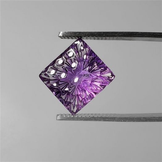 Faceted Amethyst Honeycomb Carving