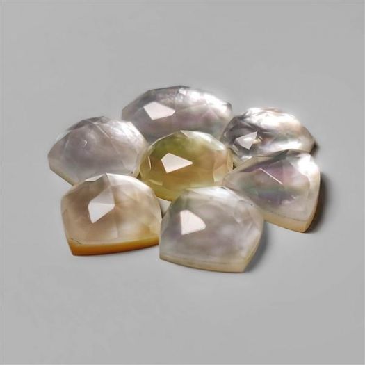 Rose Cut Crystal & Mother Of Pearl Doublets Lot