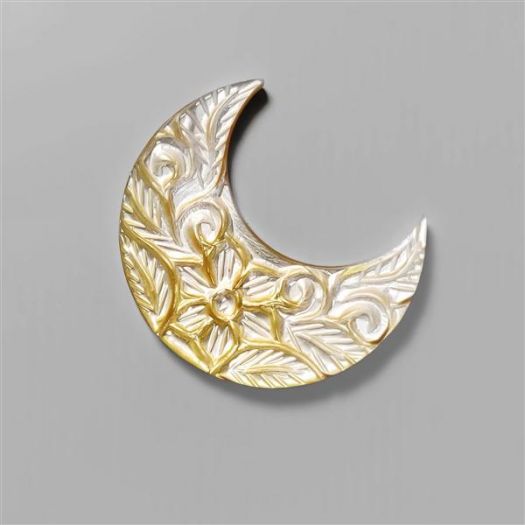 Mother Of Pearl Mughal Carving Crescent