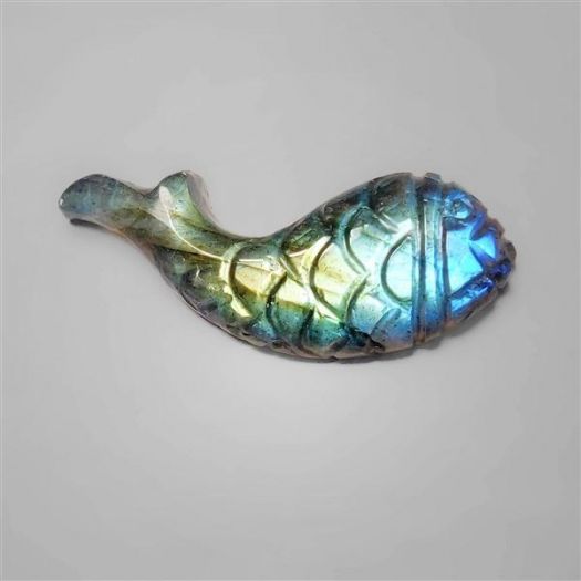 Blue Labradorite Fish Carving-N6738