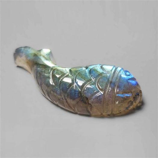 Blue Labradorite Fish Carving-N6738