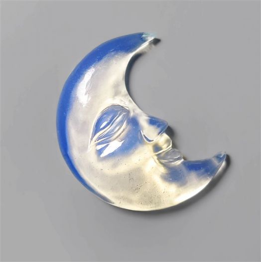 Opalite Moonface Crescent Carving