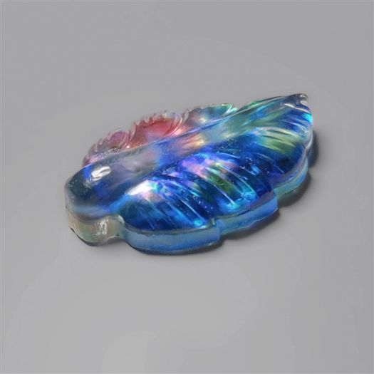 Dichroic Glass Leaf Carving