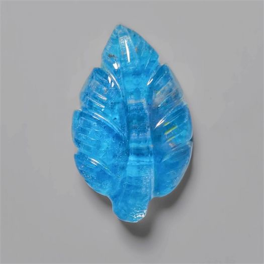 Neon Apatite With Crystal Leaf Carving Doublet-N7437