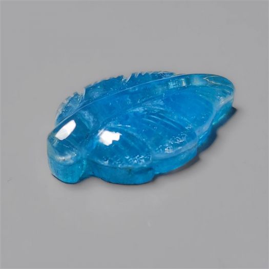 Neon Apatite With Crystal Leaf Carving Doublet-N7438