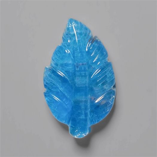 Neon Apatite With Crystal Leaf Carving Doublet-N7439