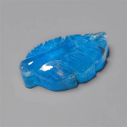 Neon Apatite With Crystal Leaf Carving Doublet-N7439