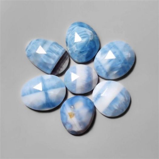 rose cut blue opals lot-n8741