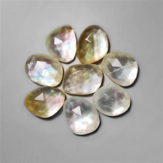 rose cut crystal with mother of pearl doublets lot-n8750