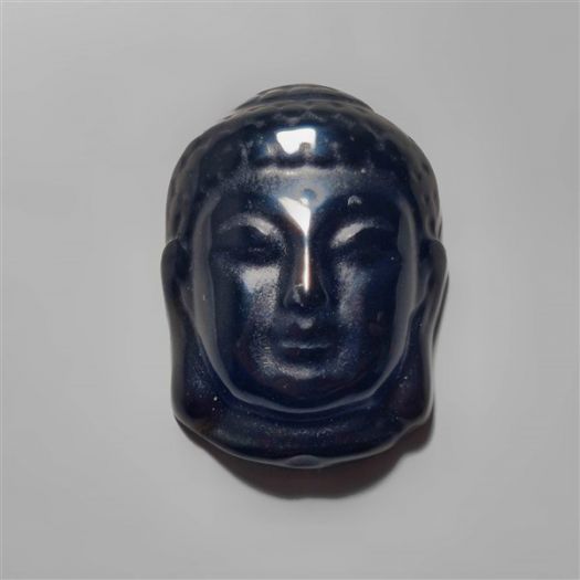 Black Onyx Buddha Face Carving