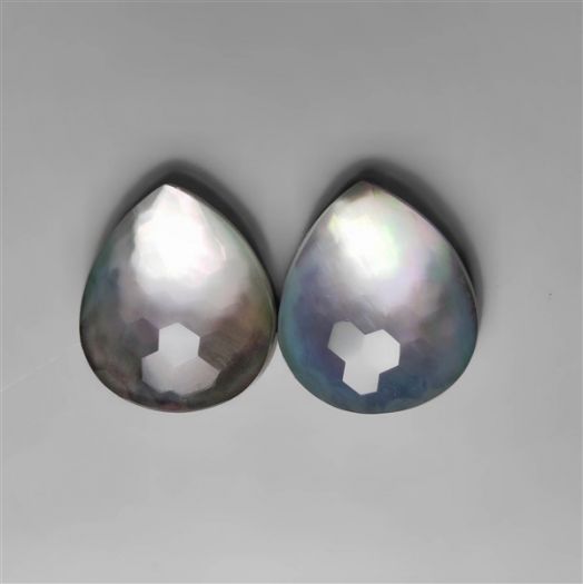 honeycomb-cut-himalayan-crystal-with-black-mother-of-pearl-doublets-pair-n9697